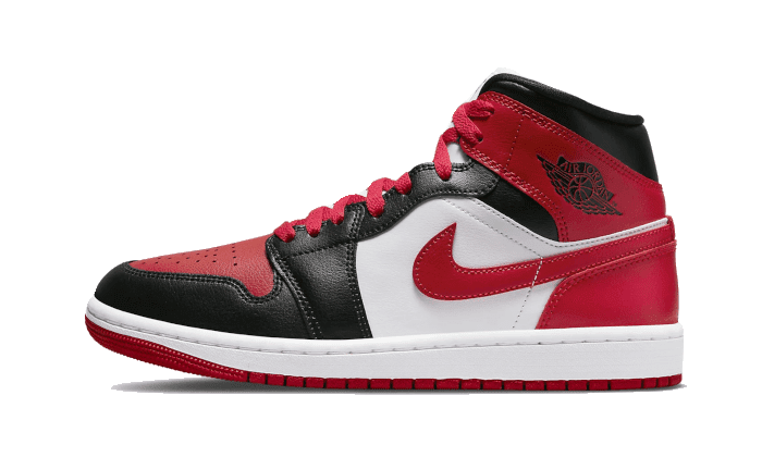 Air Jordan 1 Mid White Bred Toe