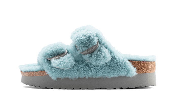 Arizona Big Buckle Shearling Teddy Faded Aqua
