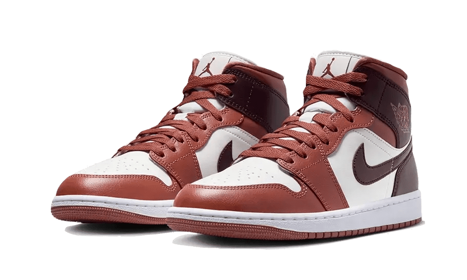 Air Jordan 1 Mid Dusty Peach Night Maroon