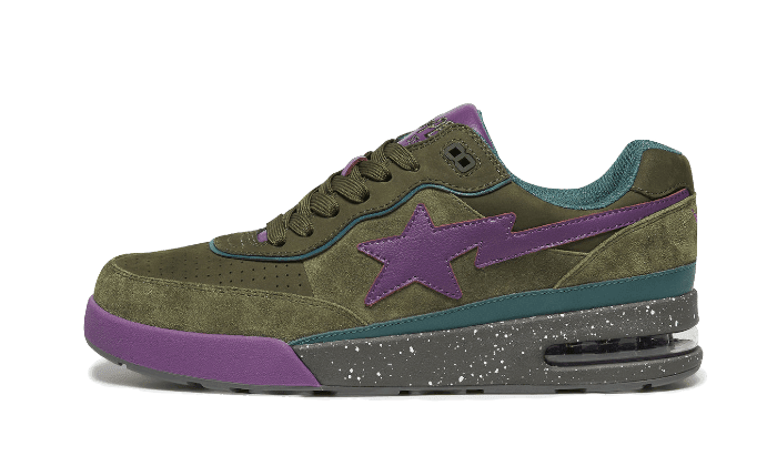Bape Road Sta Dark Green Suede