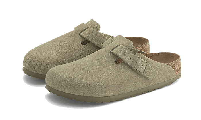 Boston Suede Leather Faded Khaki